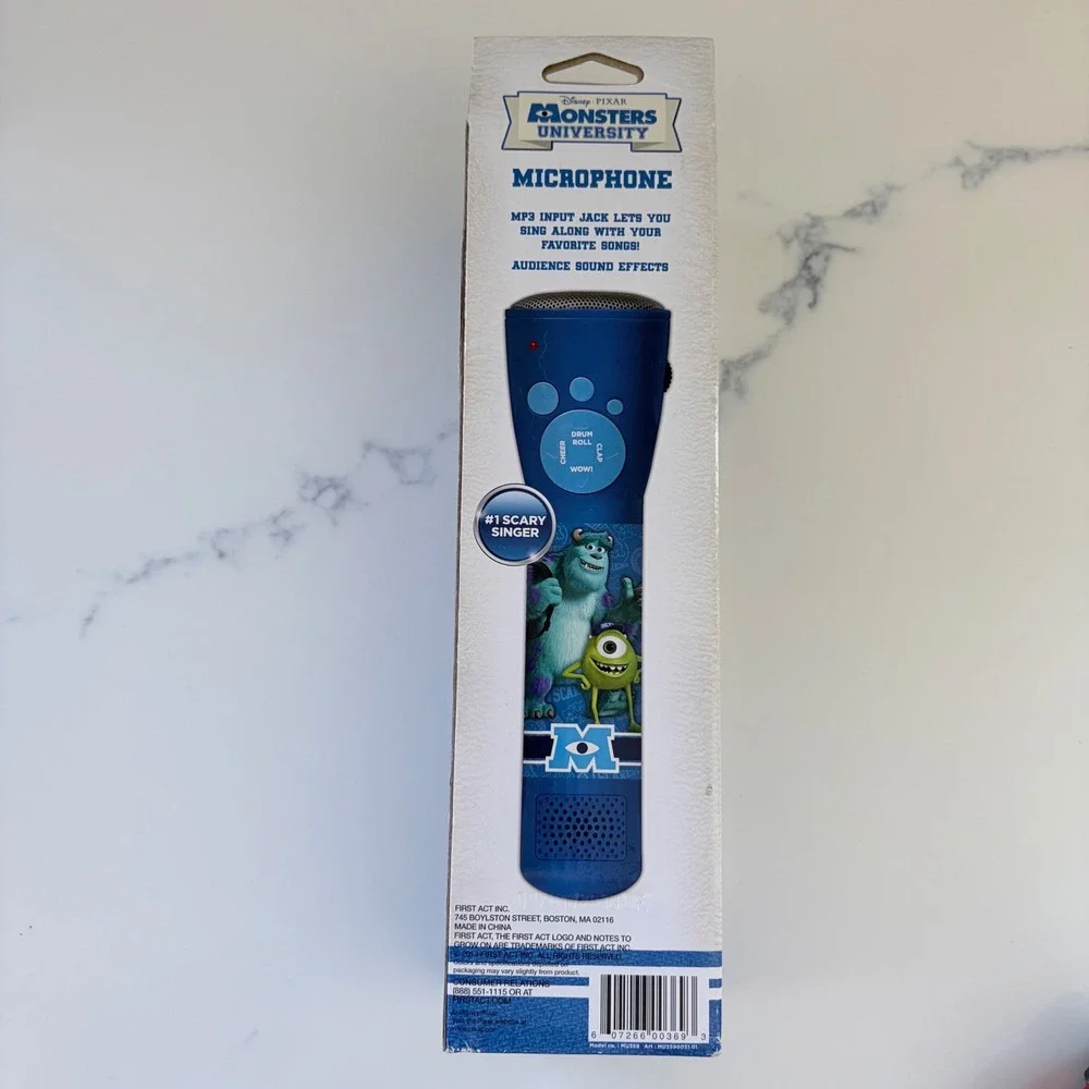 Disney Monsters University First Act Microphone Blue MP3 Input Toy MU359 New